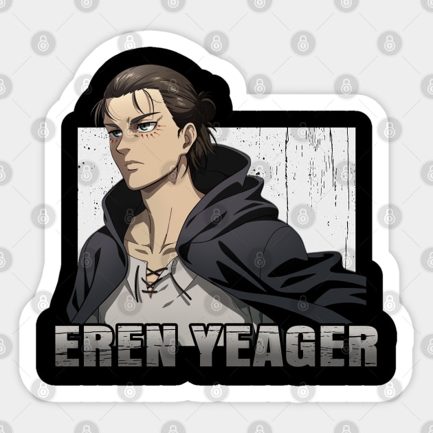 Attack on Titan: Eren Fight for Freedom Sticker by Otaku Vibes